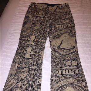 DKNY dollar bill pants